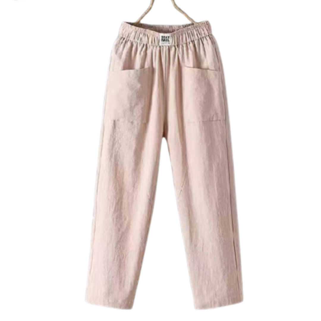 CLAUDIA | PANTALON EN LIN À HAUTE TAILLE